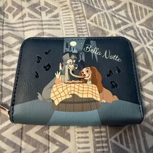 Disney Lady and the Tramp Spaghetti Small Zip Wallet Our Universe BoxLunch NEW